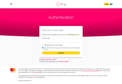 Authentication access