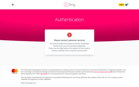 Authentication error