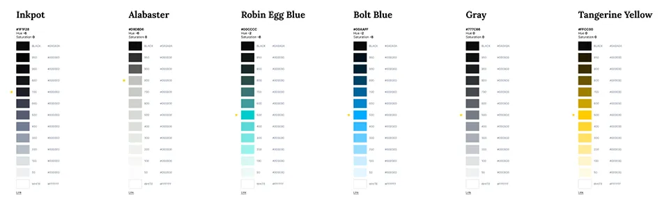 Brand palette