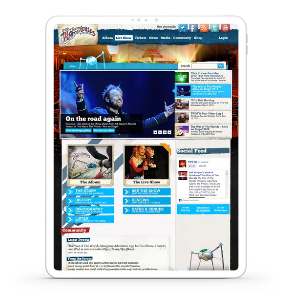 iPad image showing twotw website