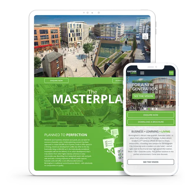 Laptop and iPhone image showing Eastside Locks website