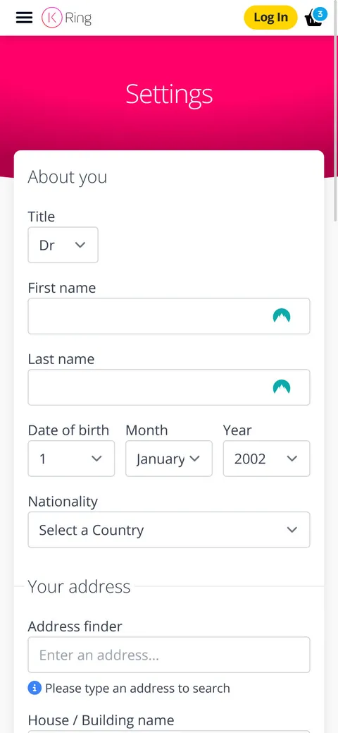 Mobile Registration