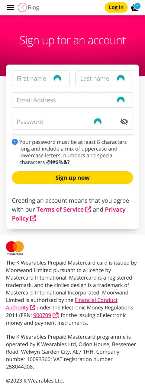 Mobile Signup